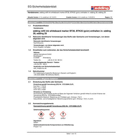 Marcatore per lavagne bianche Edding 28 EcoLine punta tonda - tratto 1,5-3 mm verde - 4-28004